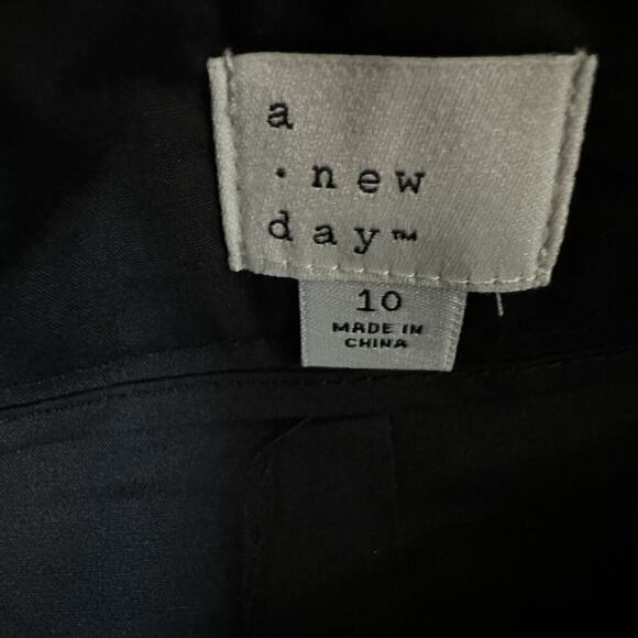 A New Day‎ Women's High-Rise Pleated Eyelet Cotton Short Black Size 10 Cottage - Picture 5 of 12